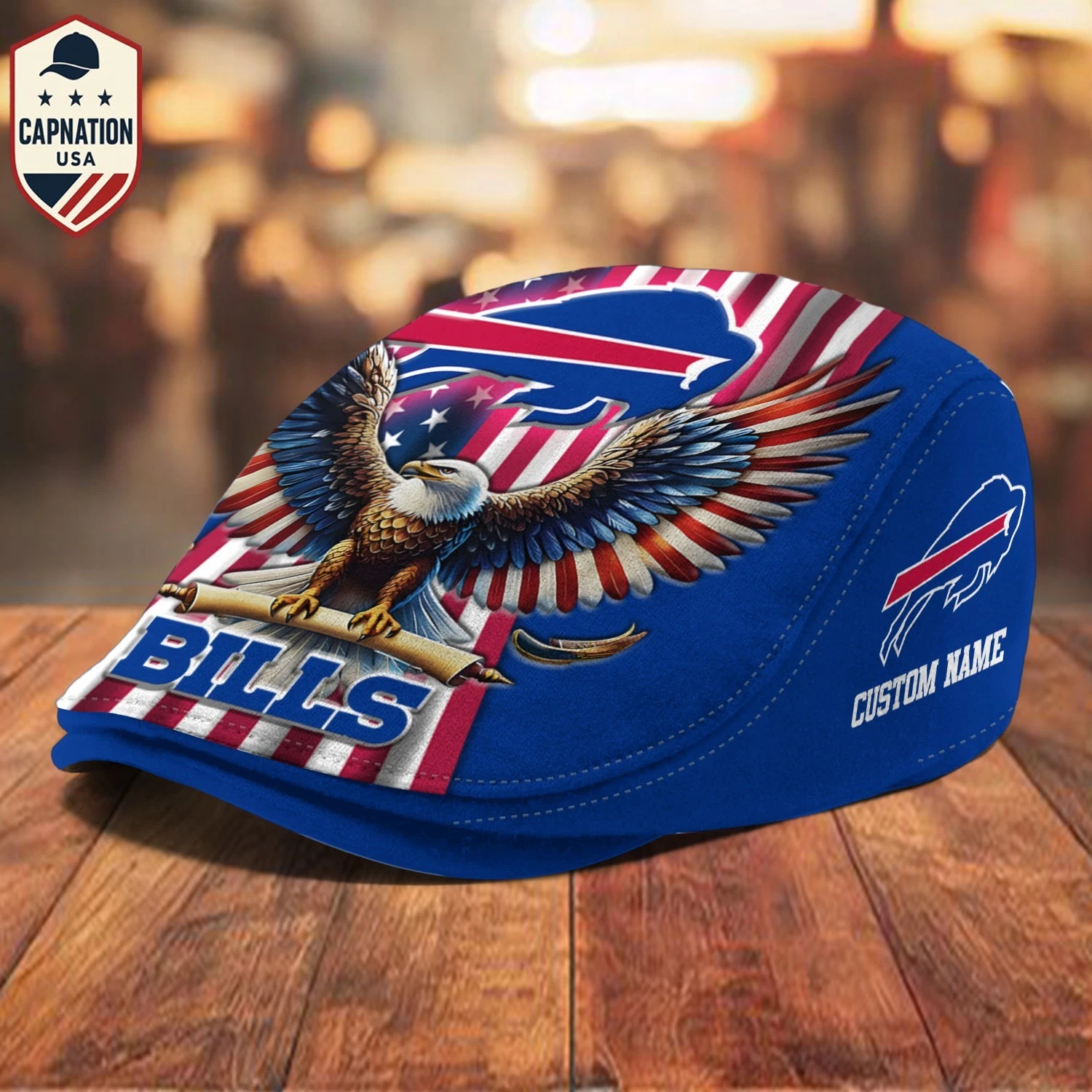 Buffalo-Bills Jeff Cap Personalized Name football Jeff Cap Driving Cap Golf Cap
