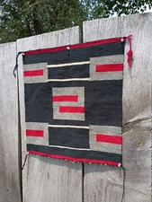 Navajo Rug Antique Germantown Square Weaving Native American Blanket Textile