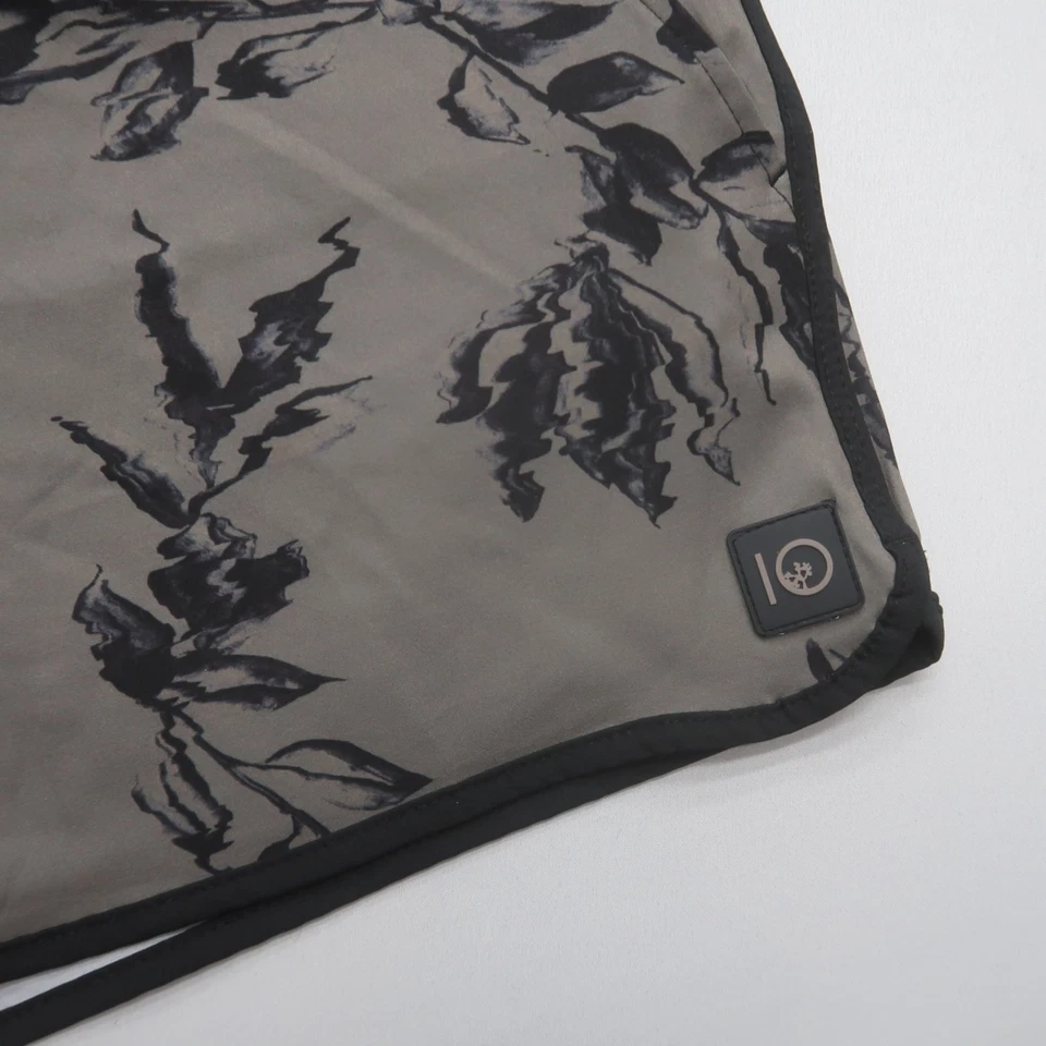 Pantalones cortos de surf Ten Trees para mujer talla XL grises florales elásticos para nadar Foto 3 de 4