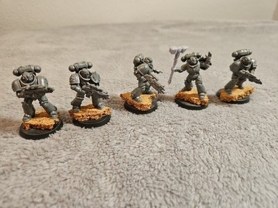 Warhammer 40k - Space Marines - Intercessor Squad X5 Iron Hands Conversions.