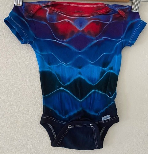 Nuevo Tie Dye 0-3 meses Gerber Onsies 100% algodón manga corta todas las estaciones todos los días - Imagen 14 de 15