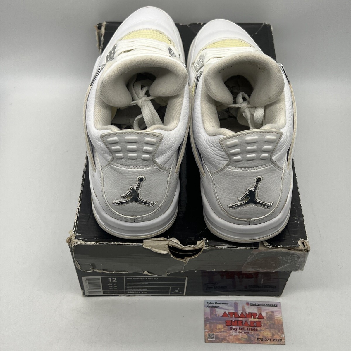 Size 12 - Air Jordan 4 Retro 25th Silver Anniversary | eBay