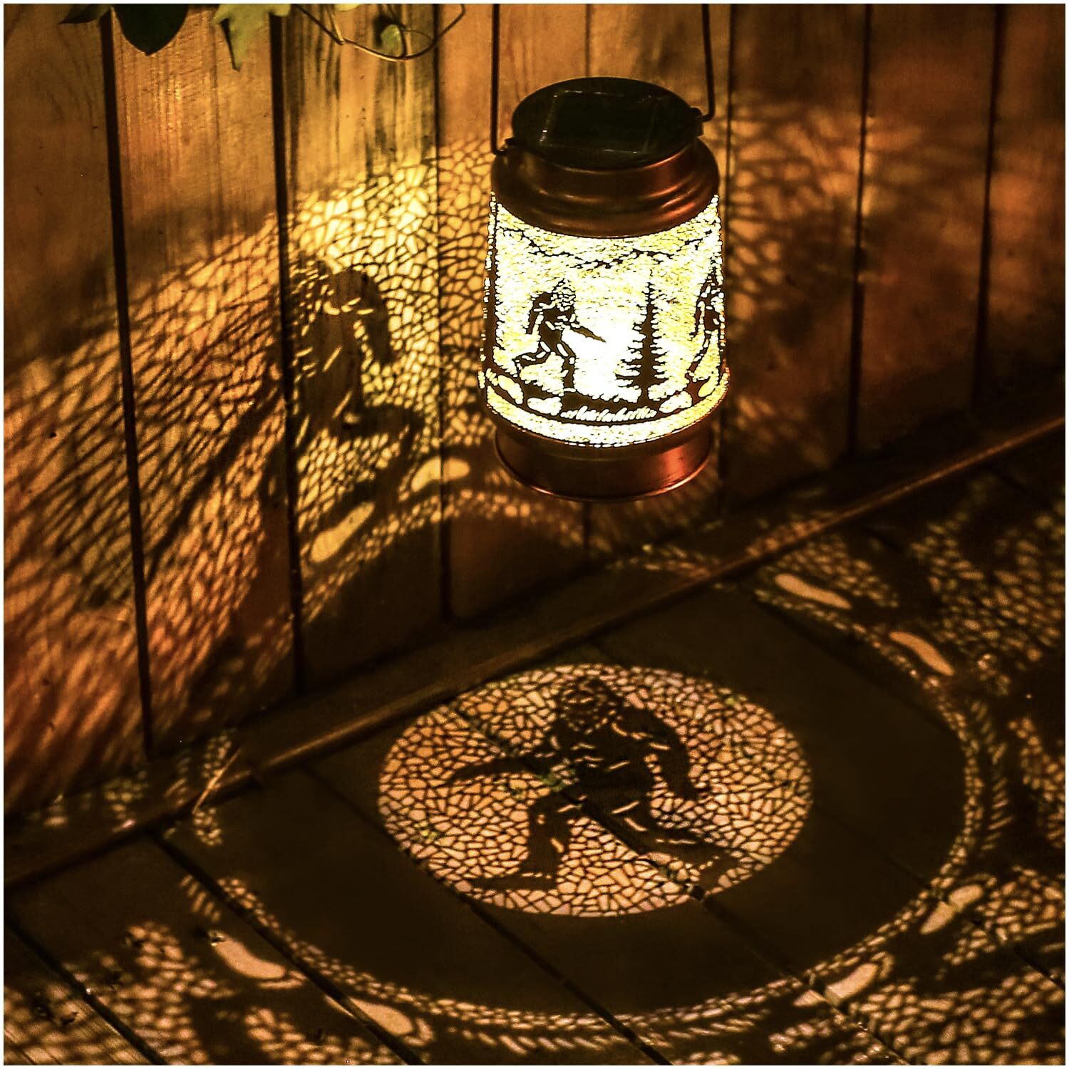 Bigfoot Solar Lanterns Outdoor Waterproof Hanging Solar Lights Big Foot Sasqu...