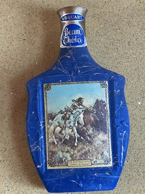 1968 Jim Beam's Choice AMERICANA ''The Buffalo Hunt'' C.M. Russell EMPTY Decanter