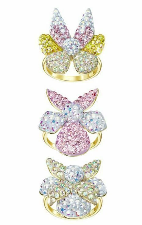 Swarovski butterfly store ring set
