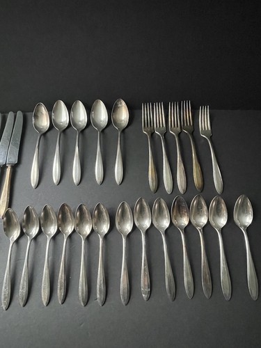 Community Plate Vintage Stainless Steel Flatware Set 29 Piece Servingware Set