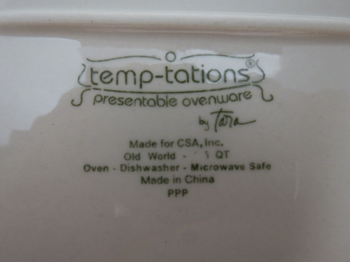 Casseruola 2 quarti ovale 12" coperta Temptations forno vecchio mondo blu con ripiano - Foto 10 di 11