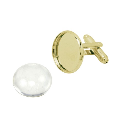 Gemelos redondos de 18 mm cabujón vidrio ajuste hallazgos espacios en blanco hágalo usted mismo bases de oro rosa - Imagen 4 de 6