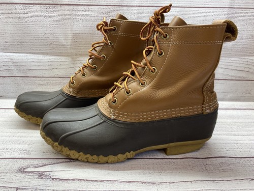 LL Bean Duck Boots ~ Mens Size 8 ~ Waterproof Brown ~ Made In Maine USA - Picture 4 of 10