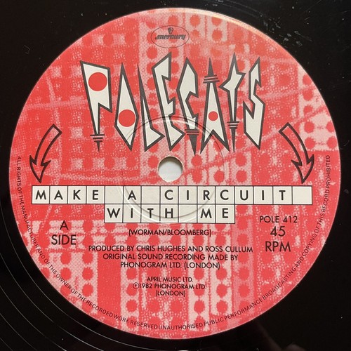 Polecats Make A Circuit With Me Vinyl Record 12” 45RPM Maxi Single Pole 412 1982 - Picture 8 of 24