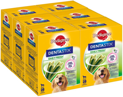 168 x PEDIGREE DentaStix Daily FRESH Zahnpflegesnack für große Hunde (ab 25 kg)
