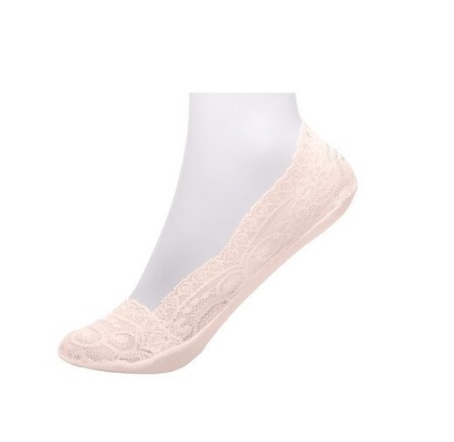 Ladies Anti-slip Lace Liners Invisible Footsies Skin Shoe Thin Lace Sheer Socks - Picture 3 of 14