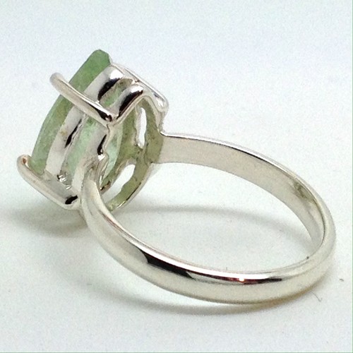aquamarine ring, solid Sterling Silver, pear, uk size N, faceted, natural, new. - Picture 5 of 9