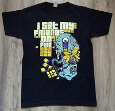 Rare I Set My Friends On Fire Band T Shirt Full Size Gift Fan AR1435