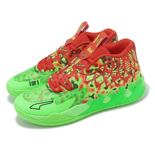 Puma MB.01 Thermal LaMelo Ball Fluro Green Red Men Basketball Shoes 310508-01