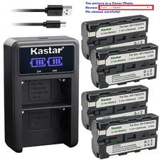 Kastar Battery LCD Dual Charger for Atomos NP-F550 F570 & Atomos Shogun Inferno