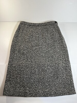 Vintage NEIMAN MARCUS Womens Sz Marled Black/White Wool