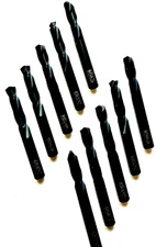 5/16" HSS SCREW MACHINE STUB LENGTH BLACK DRILLS W/135 DEG TIP NACHI 563 10 PCS
