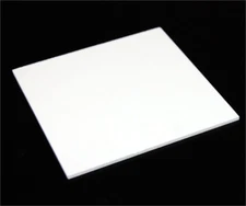 SALE 1/4" (6mm) Solid White 12"x12" Poly Styrene High Impact Sheet (HIPS) AZM
