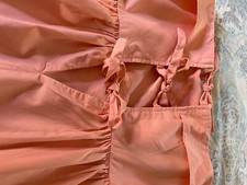 beautiful summer dress, new, peach color, 100% cotton, made in USA, adj waistlin