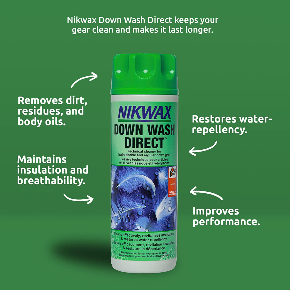 Nikwax Detergent and impregnating agent for Down Wash Direct 300 ml - Sklep  turystyczny Regatta, CMP, Dare2B 