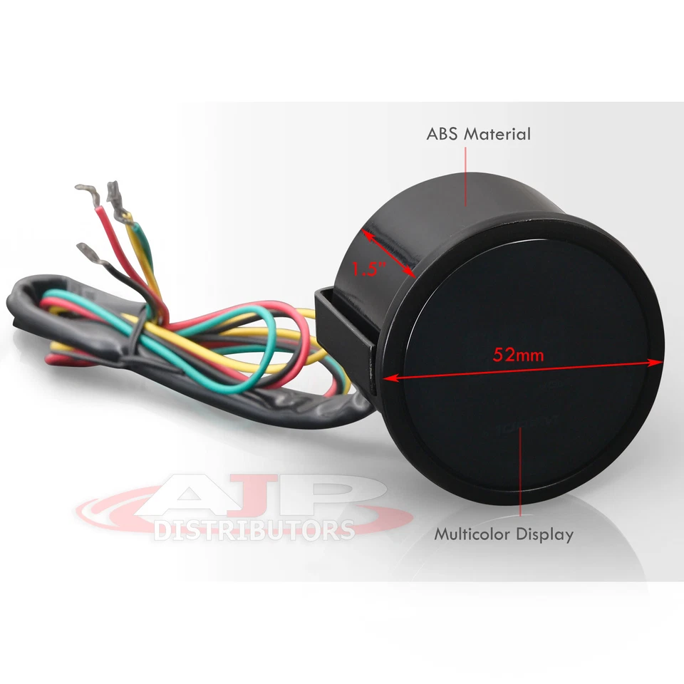 2" Digital JDM Blue LED RPM Tachometer Volt 52MM Car Gauge Meter For Mazda - Imagem 3 de 4