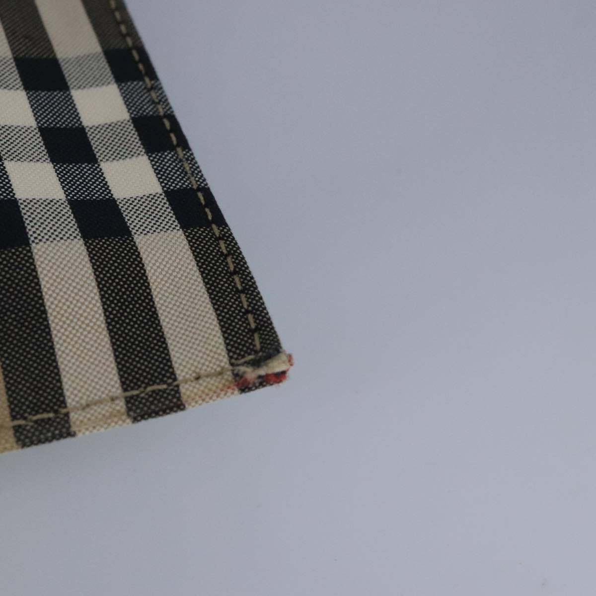 BURBERRY Nova Check Clutch Bag Canvas Beige Silver Auth BURBERRY Nova Check Clutch Bag Canvas Beige Silver Auth