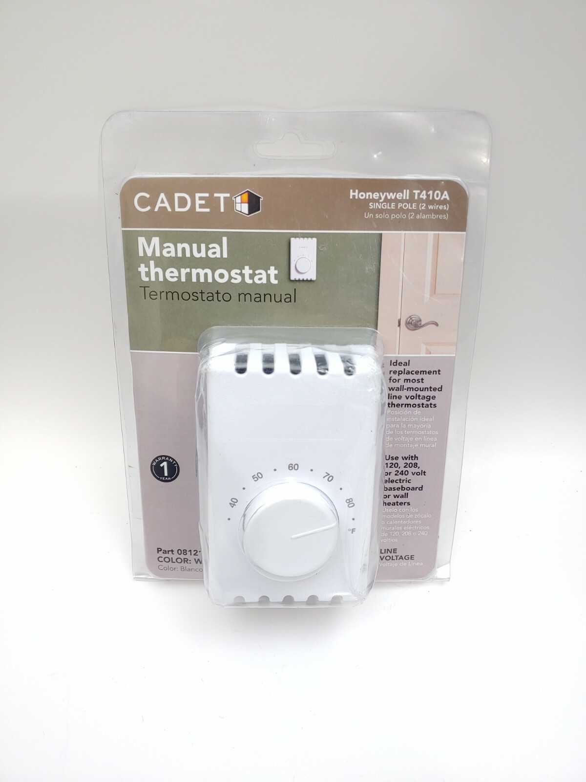 Cadet T410A1153 Manual Thermostat Honeywell T410A Single Pole (2 Wires)  27418081216 | eBay