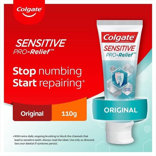 4 TUBE Colgate 110 Gram Toothpaste Sensitive Pro-Relief Whitening Instant Relief - Picture 5 of 7