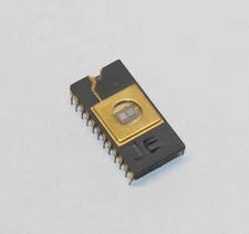 Intel C2708 vintage purple ceramic and gold EPROM CPU ROM IC chip date 7648 RARE