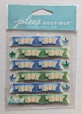 Jolee's Baby Boy Banners Scrapbooking Stickers