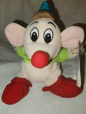 Walt Disney Store   CINDERELLA   GUS   Mouse   Bean Bag Plush with Tags 7" NWT  