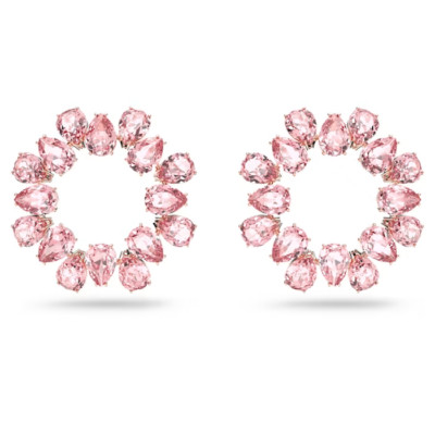 Swarovski Ohrringe Creolen Millenia Rosa Birnenschliff Rosévergoldet Groß 5614932