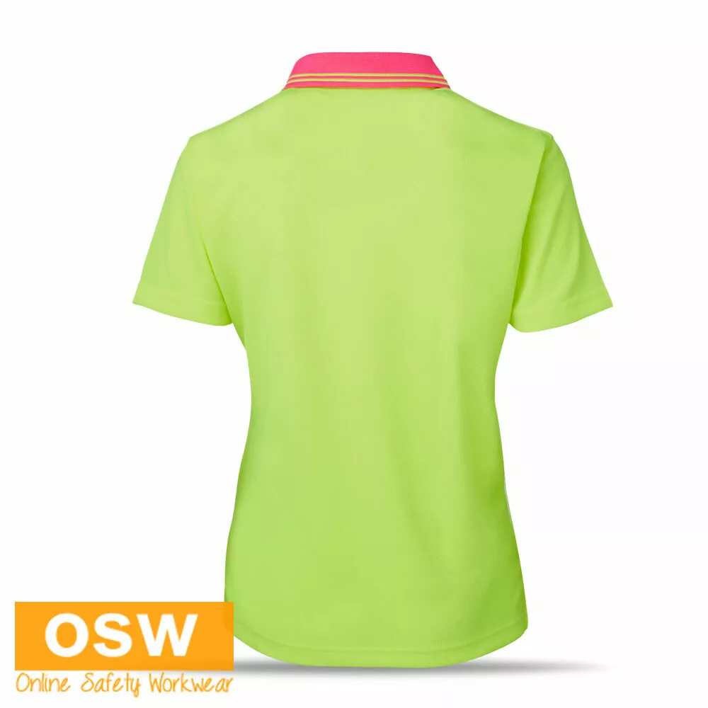 Pink hi clearance vis polo shirts