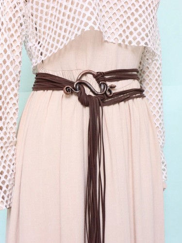 Long Rope Ring Knotted Belt For Women Norse Witch Waist Chain Troll Cross Body - Picture 11 of 12