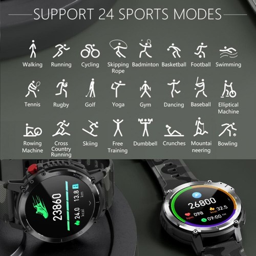 2023 Bluetooth Call IP68 Waterproof Sports Smart Watch LEMFO C22 For Android IOS - Picture 9 of 22