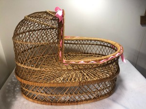wicker doll bassinet