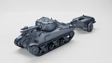 US_American_Tanks and Vehicles_Wargame3D_28MM 1/56_Unpainted_WWII