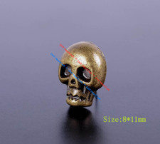 50x 8 11mm Punk Brass Skull Skeleton Stud Rivet Belt Purse Leather Craft Conchos