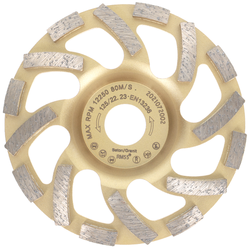 Diamant Schleiftopf 125 Mm Turbo – Beton, Stein, Fliesenkleber, Estrich & Naturstein Schleifen – Für Winkelschleifer