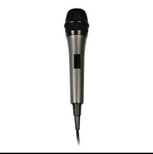 Microphone Long Cord Plug in With On/Off Switch High Grade Low Noise 9" Black