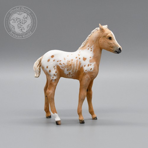 Custom Palomino Appaloosa Pony Foal - "Stormy" Breyer Mold - 1:9 Scale - Picture 3 of 9