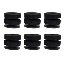 6 Sets of Plastic Cymbal Stand Sleeves and Felt Washer
