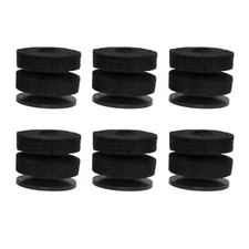 6 Sets of Plastic Cymbal Stand Sleeves and Felt Washer