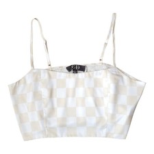 CD Femme Check Crop Top Size 14 *NEW WITH TAGS*