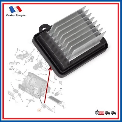 PARTSLINE Résistance pulseur d'air habitacle Peugeot 308 II Citroën C4 Cactus 1610497380