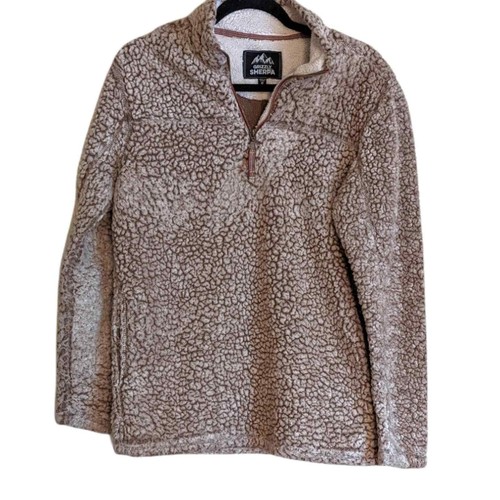 Grizzly Sherpa dicker Viertelreißverschluss Pullover Damen hellbraun S - Bild 1 von 12