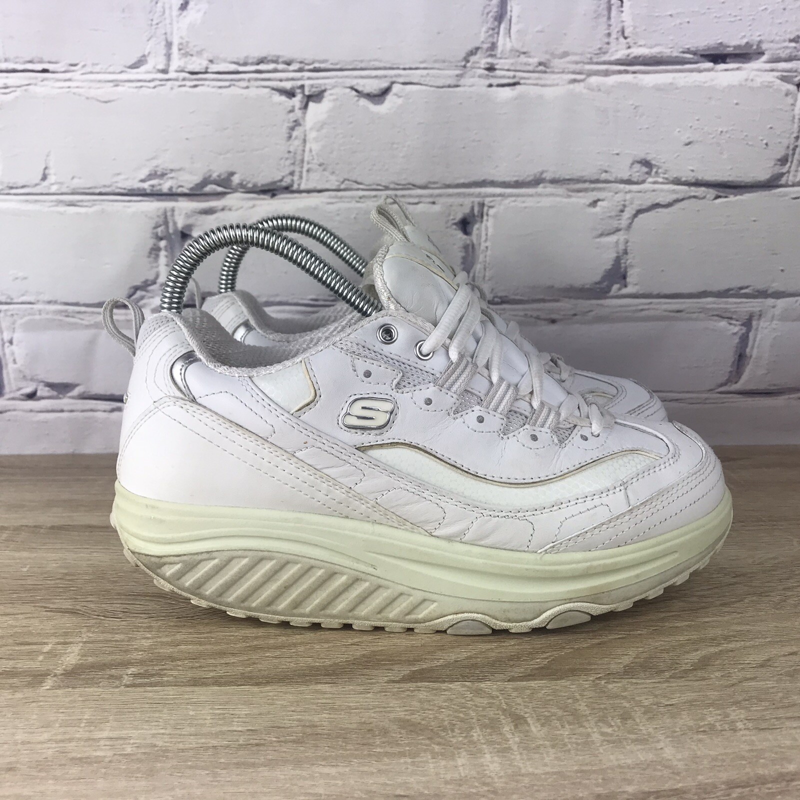 skechers shape ups white