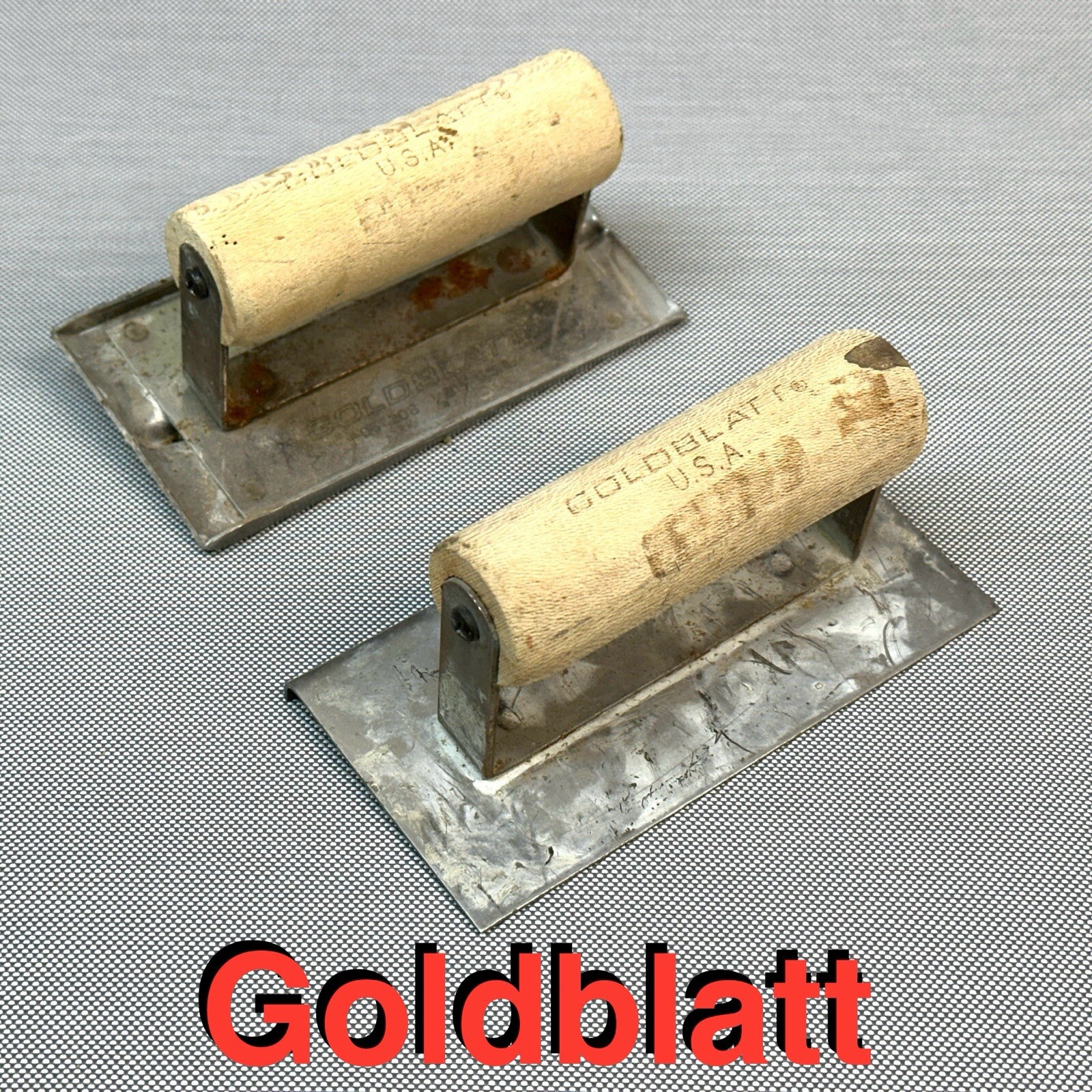 Goldblatt Concrete Joint Edger & Groover Tools Grooving Edging Wood Handles