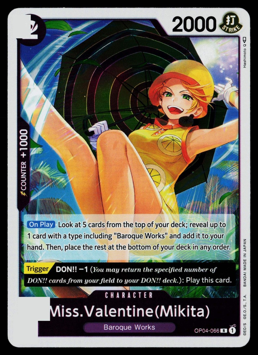 Miss Valentine (Mikita) - OP04-066 - NM - Rare - English OP04